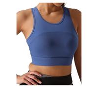 IOEUIWP Canotta da Allenamento con Blocchi di Colore e Coppe Reggiseno Integrate for Un Comfort Sostegno ottimali per Fitness Ginnastica Yoga(Blue,M)