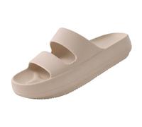 IOEUIWP Cloud Slippers For Women Slides Summer Outdoor Platform Home Shower Beach For Per interni ed esterni(Khaki,36(22.5cm))