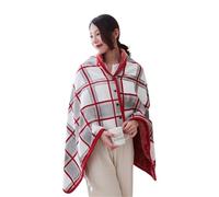 IOEUIWP Coperta in pile indossabile, calda, poncho con bottoni, senza maniche, for donna, mantello avvolgente for un design leggero a quadri per donna e uomo(Color8)