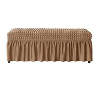 IOEUIWP Copri panca for soggiorno, casa, sala da pranzo, camera da letto, pianoforte, tessuto elasticizzato a bolle, coprisedili lunghi, decorazione lavabile Per Sala Da Pranzo(Light Coffee)