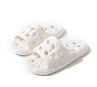 IOEUIWP EVA Slippers - Quick-Dry Bathroom Sandals For Couples, Ultra-Soft Anti-Slip Home Slides With Massage Texture Per interni ed esterni(WHITE,42-43)