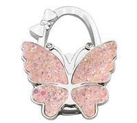 IOEUIWP Gancio da tavolo portatile pieghevole a forma di farfalla for borsetta studente, decorazione for la casa e scrivania per borse in scrivania, ristorante(Color10)