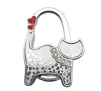 IOEUIWP Gancio for borsa pieghevole unisex a forma di gatto, con strass, for appendere borse, accessori for la casa più sicuri per borse in scrivania, ristorante(Color 7)