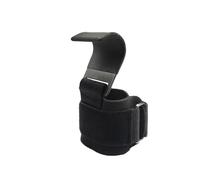 IOEUIWP Impugnature a Gancio for Sollevamento Pesi con Fasce for Polsi, Cinghia for Barra Manuale, Guanti da Palestra for trazioni e Fitness per trazioni, Fitness(1PC-Black)