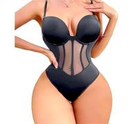 IOEUIWP Intimo Body Shapewear Guaine Corsetto Abito da Donna Guaina Modellante Completa(Black,S(32))