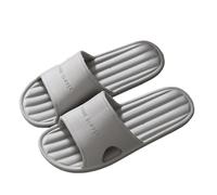 IOEUIWP Men's Slippers, Summer Indoor Bathing Non-Slip Home Bathroom Soft-Soled Couple For Men Per interni ed esterni(Grey,44-45)