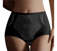 IOEUIWP Mutandine Modellanti in Seta di Ghiaccio for Le Donne a Vita Alta Controllo della Pancia Pantaloncini for Il Corpo Riparazione in Fibra ionica Biancheria Intima scolpita(Black,L)