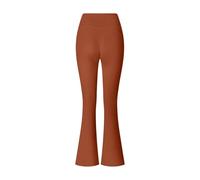 IOEUIWP Pantaloni da Donna Svasati Senza Cuciture, Vita Alta, Modellanti, Micro-Pull, Leggings Sportivi Aderenti a Compressione(Dark Orange,S)