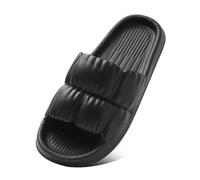 IOEUIWP Pantofole da donna con suola morbida, piattaforma spessa, sandali spiaggia for interni ed esterni, infradito antiscivolo in EVA estivi Per interni ed esterni(Black,36-37)