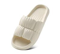 IOEUIWP Pantofole da donna con suola morbida, piattaforma spessa, sandali spiaggia for interni ed esterni, infradito antiscivolo in EVA estivi Per interni ed esterni(WHITE,36-37)