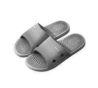IOEUIWP Pantofole da donna in PVC con suola morbida, cuscini, infradito spiaggia estiva, antiscivolo, for il bagno di casa Per interni ed esterni(GRAY,36-37)