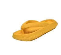 IOEUIWP Sandali leggeri da donna in tinta unita - Infradito casual for coppie for interni ed esterni, comode calzature spiaggia slip-on Per interni ed esterni(Yellow,36-37)