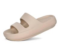 IOEUIWP Sandali piatti estivi da donna Comodi pantofole slip-on leggeri spiaggia unisex morbidi antiscivolo casual Per interni ed esterni(Khaki,38)