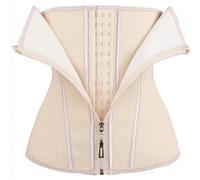 IOEUIWP Shaper for la vita, controllo della pancia, modellante for, contraente, for il corpo dopo parto, con cerniera, fibbia senza cuciture(Nude,XL)