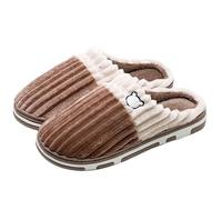 IOEUIWP Smile Women Confinement Soft Cotton Slippers Warm Non-slip Plush Home Men Winter Couple Per interni ed esterni(Color6,38-39)