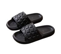 IOEUIWP Summer Couple Bath Slides Unisex, Quiet Soft Sole Non-Slip Odor-Resistant Slippers, Lightweight Comfortable Indoor Per interni ed esterni(Black,36-37)