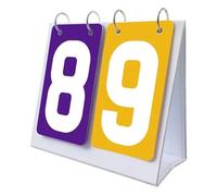 IOEUIWP Tabellone segnapunti Sportivo, Portatile a 2 cifre, con contatore dei Numeri da ribaltare for Giochi di Squadra per Eventi Sportivi o di intrattenimento(Purple And Yellow)