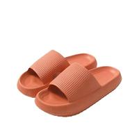 IOEUIWP Thick-bottomed Cool Slippers Women's Summer Couple Rubber Plastic Indoor Home EVA Men's Per interni ed esterni(Orange,36-37)