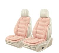 IOEUIWP Thick Warm Down Feather Car Seat Cushion Elegant Comfortable Plush PU Leather Cozy For Autumn Winter(Pink)