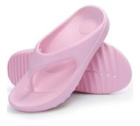 IOEUIWP Women Flat Sandals Slippers Outdoor Non-slip House Unisex Beach Slides Orthopedic Breath Soft Per interni ed esterni(Deep Pink1,41)