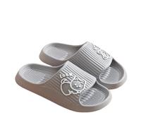 IOEUIWP Women Slippers Thick Platform Non-Slip Home Cat Cartoon Flip Flops Summer Beach Sandals Slides Indoor Shoes Per interni ed esterni(Gray,40-41)