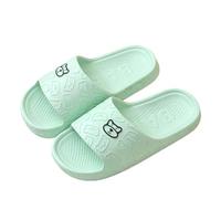 IOEUIWP Women's Slippers Indoor Soft Sole Cartoon Bear Print Slides Bathroom EVA Men Summer Outdoor Cool Shoes Couple Per interni ed esterni(Green,41)