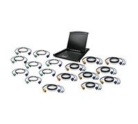 IOGEAR 19 LCD Combo 16 port KVM Switch, GCL1916KITU (16 port KVM Switch w/ 16 USB KVM cables & 1 PS/2)