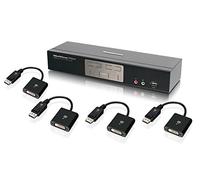 Iogear 2-port HD cavo KVM con adattatori DisplayPort (GCS62HDPKIT) 4 porte