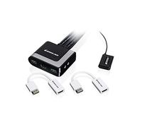 IOGEAR Cavo KVM HD a 2 porte con adattatori DisplayPort (GCS62HDPKIT)
