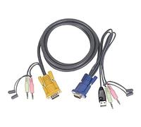 iogear G2L5305U KVM USB Cable With Audio cavo per tastiera, video e mouse Grigio 5 m