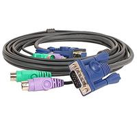 iogear Micro-Lite™ Bonded All-in-One PS/2, VGA KVM Cable 6 feet cavo per tastiera, video e mouse Nero 1,83 m