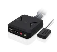 IOGEAR USB KVM Switch DisplayPort 2 PC 1 Monitor 4K@30Hz Switch USB con Cavo e Telecomando Plug & Play Audio HD 7.1 compatibile con Windows Mac Linux