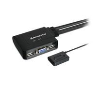 IOGEAR VGA KVM Switch 2 PC 1 Monitor Switch USB VGA 1080P include Cavo da 1.8 m e Telecomando 2 Interfacce USB Plug & Play Compatibile con Windows Mac