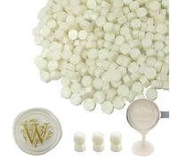 Ioggtser 500 PCS Perline di Ceralacca Ottagonali per Timbro, Realizzazione di Sigilli per Inviti di Festa (Bianco Perla)