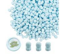 Ioggtser 500 perline ottagonali di ceralacca per sigilli di ceralacca, inviti per matrimoni e feste, colore: blu