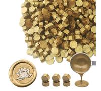 Ioggtser - 500 perline ottagonali di ceralacca per sigilli di ceralacca, per realizzare sigilli di ceralacca, per inviti di nozze e feste (marrone)