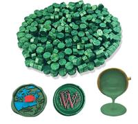 Ioggtser 560 PCS Perline Ottagono per Sigilli di Cera - Realizzazione di Sigilli per Inviti (Verde Pino)