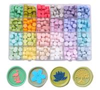 Ioggtser Set di Perle di Ceralacca 24 Colori Kit 600 Perline Sigillo di Lettere