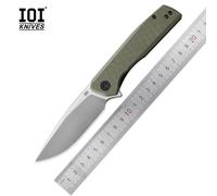 IOI I20432 Coltello pieghevole Manico FRN Lama D2 Taglio da campeggio Sopravvivenza Utensile manuale EDC