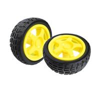 IOIUSKKU Accessori per auto robot intelligenti Ruota robusta con presa efficiente Gomma durevole per tutti i terreni Coefficiente di attrito elevato Ruota per auto robot intelligente 4WD/2WD