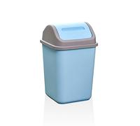 IOIUSKKU Bidone classificato in plastica con Coperchio Battente Home Office Pattumiera per rifiuti Pattumiera Cestino Rettangolare Contenitore per rifiuti con Coperchio, Blu