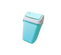 IOIUSKKU Bidone classificato in plastica con Coperchio Battente Home Office Pattumiera per rifiuti Pattumiera Cestino Rettangolare Contenitore per rifiuti con Coperchio, Verde