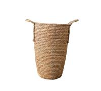 IOIUSKKU Cesto portaoggetti Versatile Intrecciato a Mano, in Rattan di Erba, Elegante Decorazione per Interni ed Esterni, Contenitore Decorativo per Piante da Giardino, per Interni ed Esterni, l