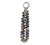IOIUSKKU Ciondolo portachiavi elegante con ciondolo per telefono con perline, comodo da indossare, accessorio in vetro liscio ed elegante che riflette una splendida lucentezza e