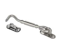 IOIUSKKU Gancio per la privacy e chiusura a occhiello per la casa con serrature di sicurezza domestica con chiusura per porta del fienile in acciaio inossidabile di qualità, Argento, 8 pollici