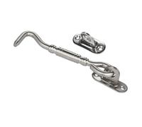 IOIUSKKU Gancio per la privacy e chiusura a occhiello per la casa con serrature di sicurezza domestica con chiusura per porta del fienile in acciaio inossidabile di qualità, Argento, 10 pollici