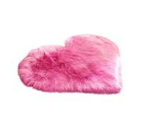 IOIUSKKU Tappeto antiscivolo a forma di cuore, morbido, per camera da letto, lavabile, idea regalo creativa per la casa, tappeto a forma di cuore, amici, Rosa Rossa, 50x60 centimetri