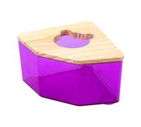 IOIUSKKU Vasca da Bagno per criceti in Acrilico con Coperchio in Legno, spaziosa Vasca da Bagno con Sabbia per Scavare, Contenitore per Sabbia, Utilizzabile Non Come, ma Anche Come WC