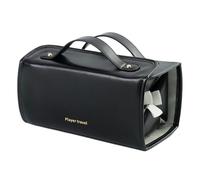 IOIUSKKU Viaggia con stile con la borsa per il trucco in pelle resistente all'acqua Borsa per cosmetici impermeabile in pelle Borsa da toilette 4 in 1 staccabile, UN