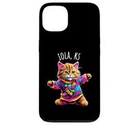 Iola KS USA - Simpatico gatto ballerino colorato Custodia per iPhone 13